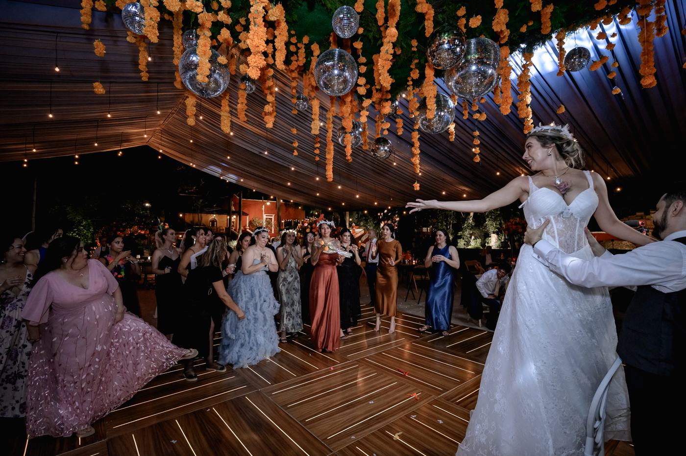 Fiesta en la pista